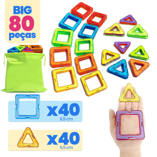 Blocos de Construção Magnéticos  – Montessori Toys